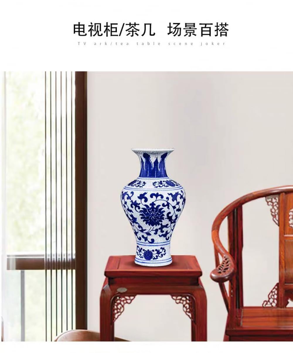 Amazon.co.jp: 花瓶 セラミック花瓶 青と白 磁器 クリエイティブ花瓶