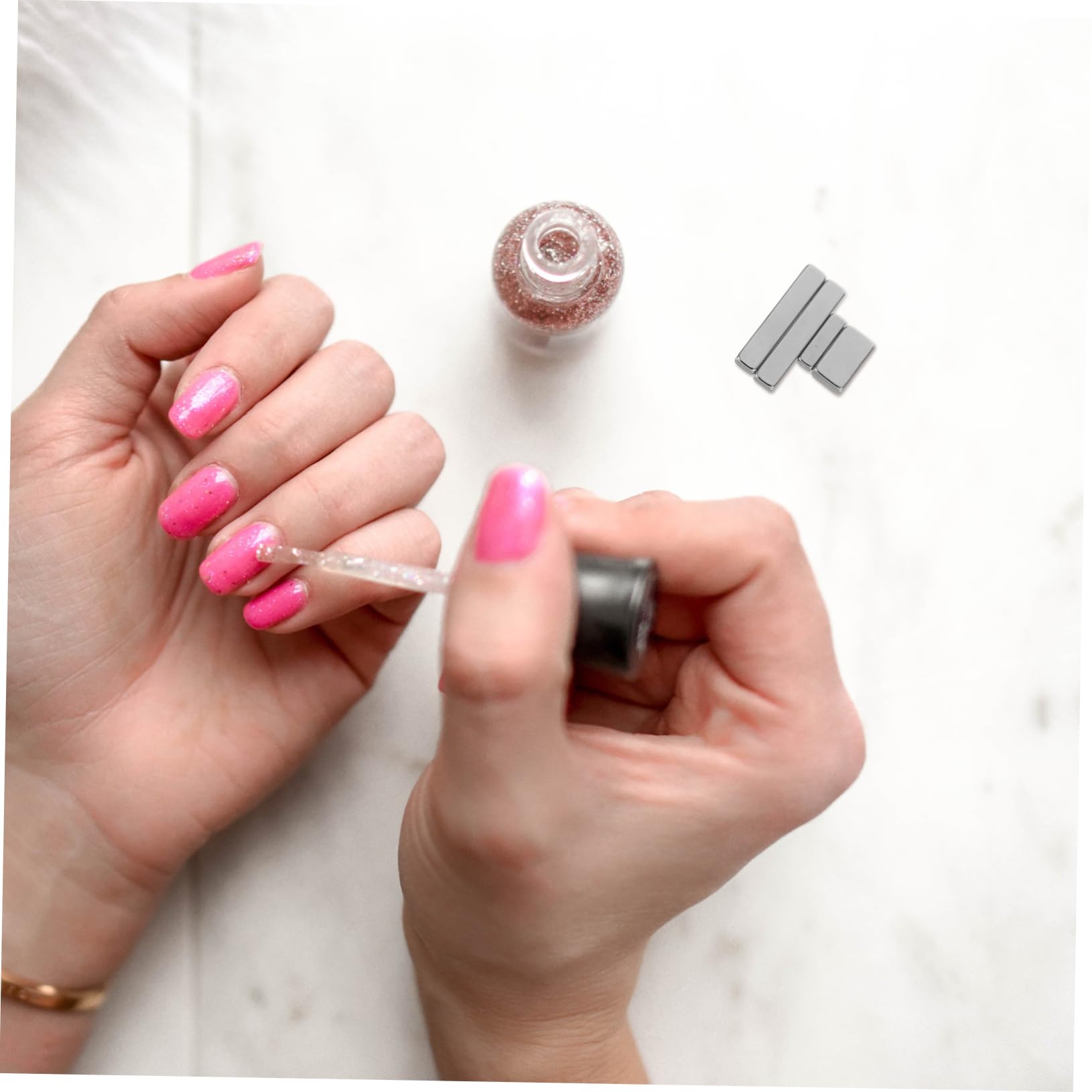 Beaupretty 20 Juegos imán de uñas herramientas imanes magnético ultravioleta Herramienta magnética de esmalte de uñas imán de esmalte de uñas de gel tipo ojo de gato imán para uñas Silver