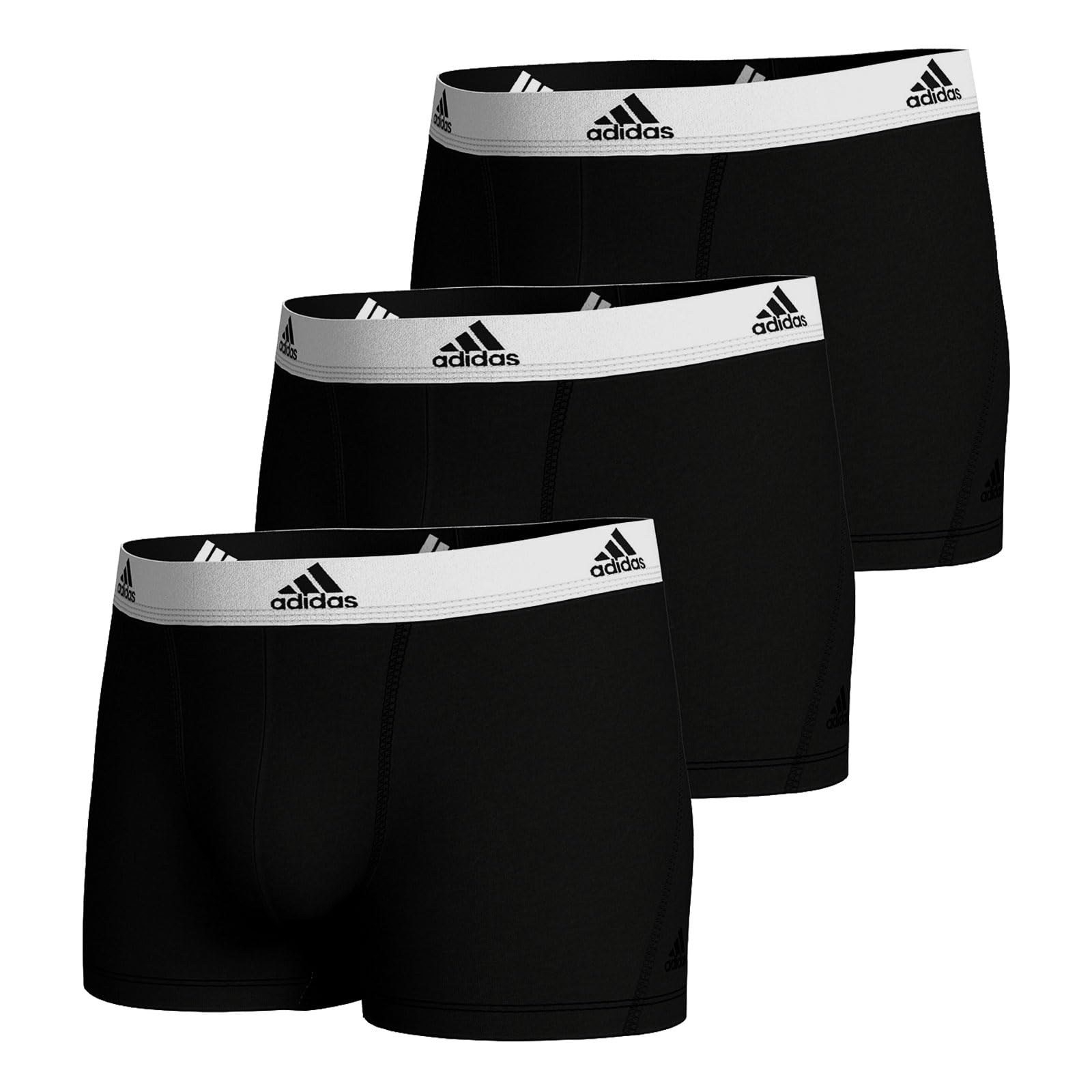 adidas Men's Multipack Trunks (3 Pack) Underwear, Black 2, S (Pack of 3)