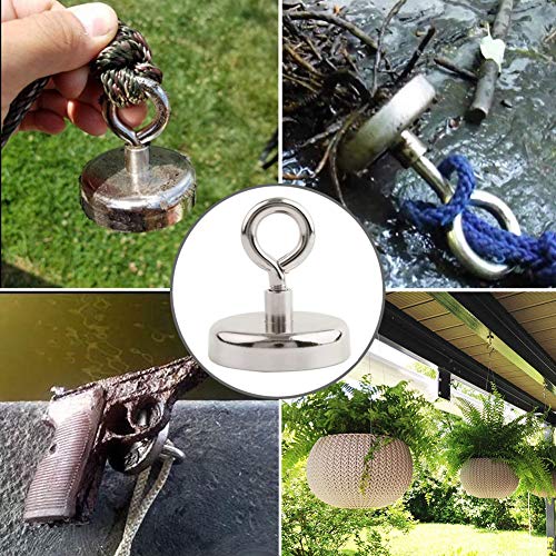 image for EVISWIY Strong Fishing Magnets Neodymium Rare Earth 180 LBS for Treasu