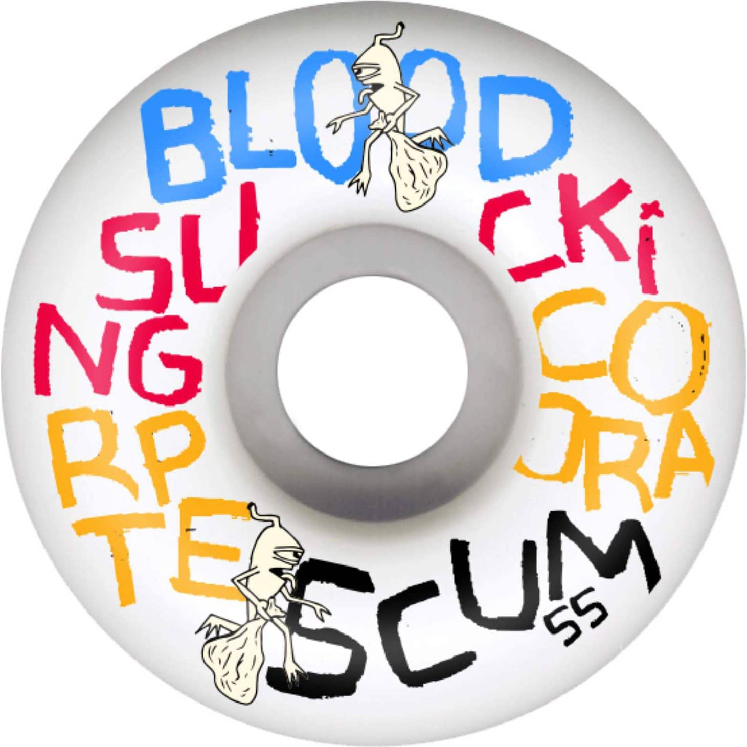 Toy Machine Corporate Scum Roues de skateboard 100a Blanc 55 mm