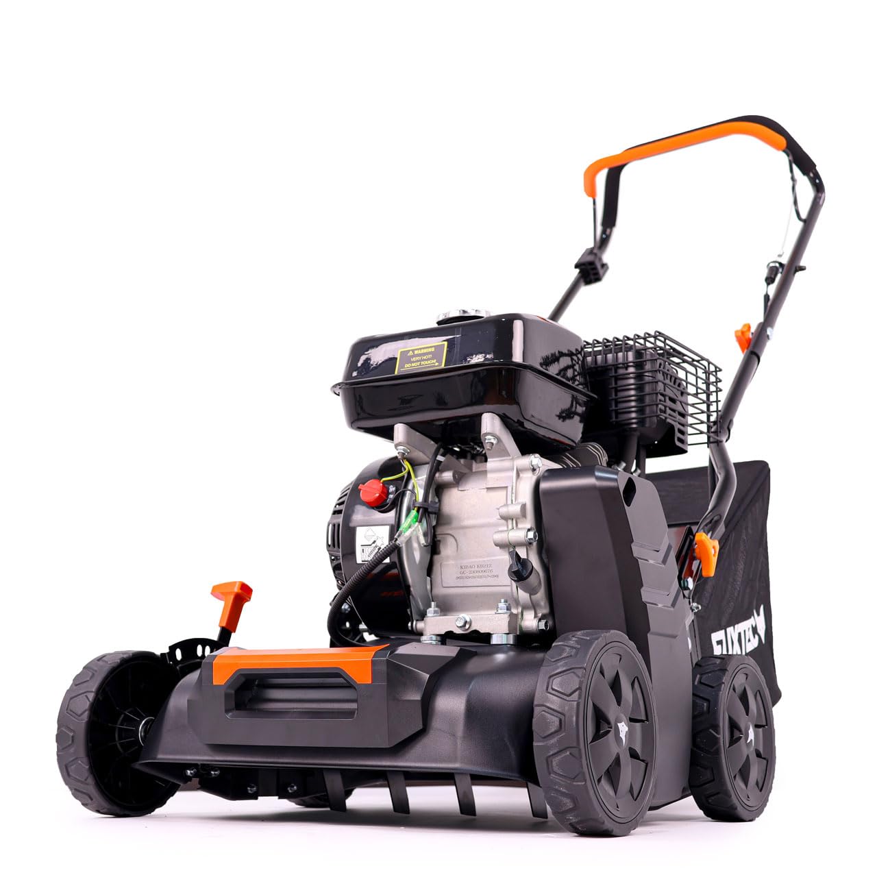 FUXTEC - Escarificador a Gasolina 2 en 1 FX-BV240ECO 29,5 kg Motor 4 tiempos 4,1 kW rodillo con 18 cuchillas Asa de transporte y bolsa de recogida de 40 L