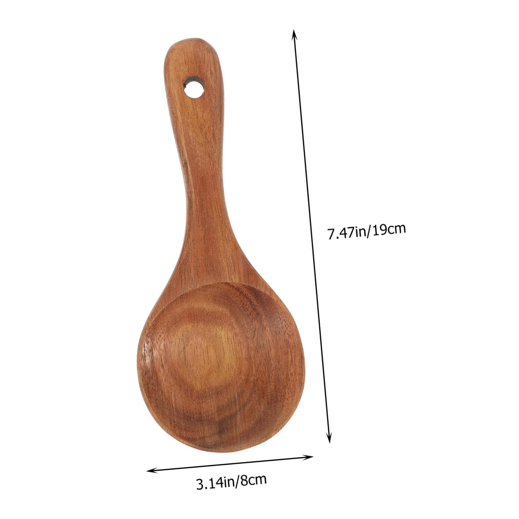 BRIGHTFUFU Wooden Rice Paddle Serving Spoon for Cooking Kitchen Utensil for Preparation and Serving Scratch Resistant and Design
