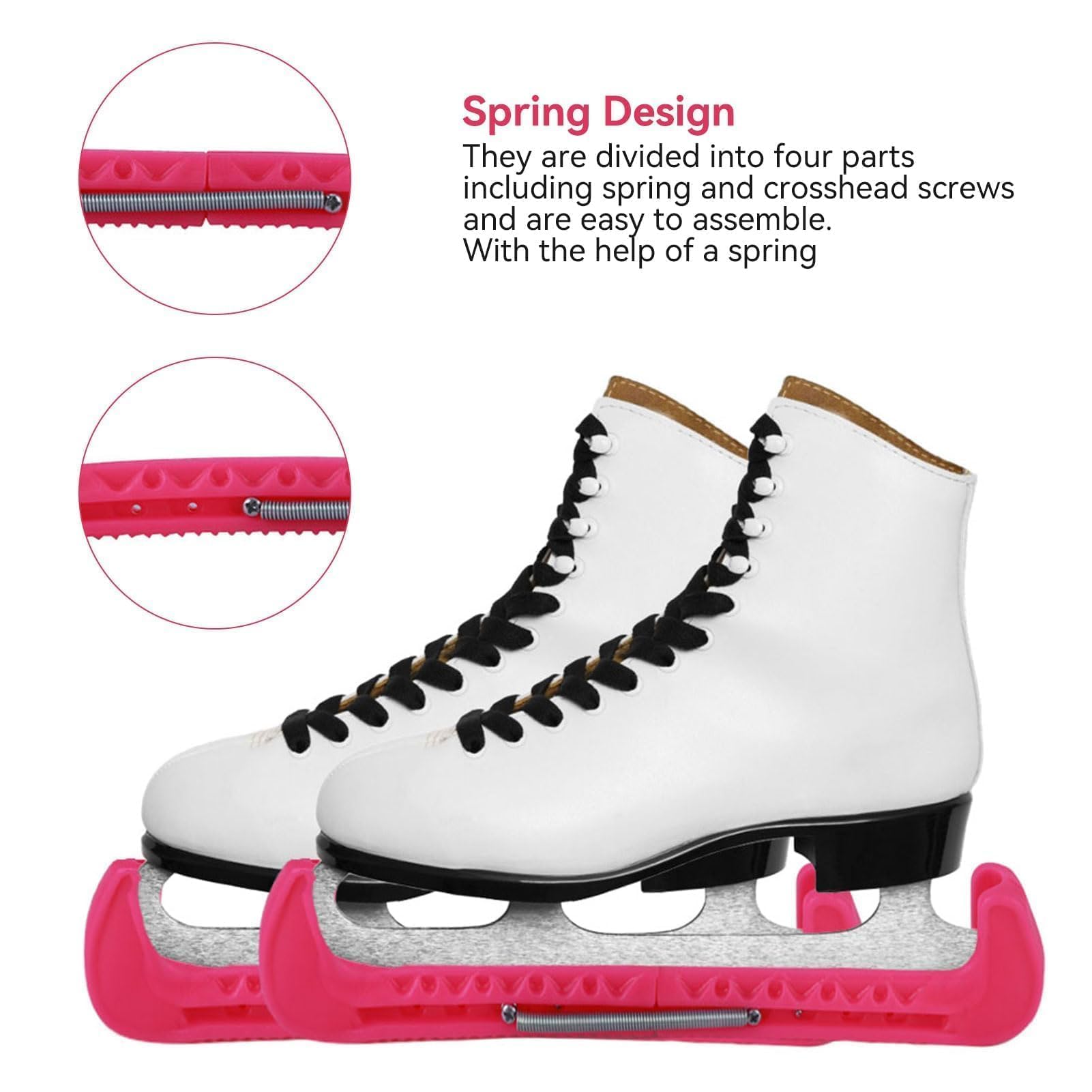 HERCHR Protectores De Patines sobre Hielo, 1 Par De Protectores De Cuchillas De Hockey Deportivo, Protectores De Patinaje Artístico, Accesorios Protectores Ajustables para Patines Artísticos