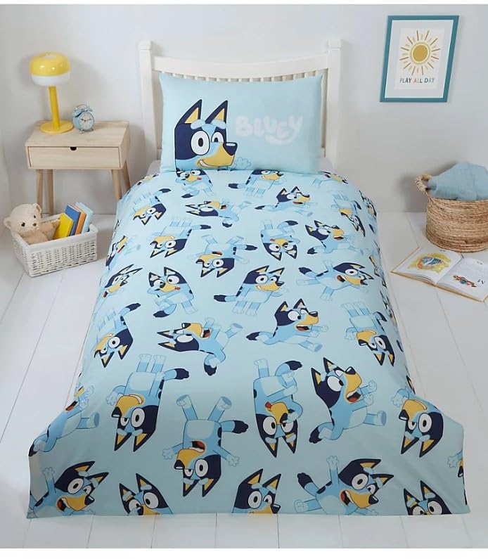 dreamtex BLUEY Single Duvet Set Reversible Bedding Featuring Bluey Bingo