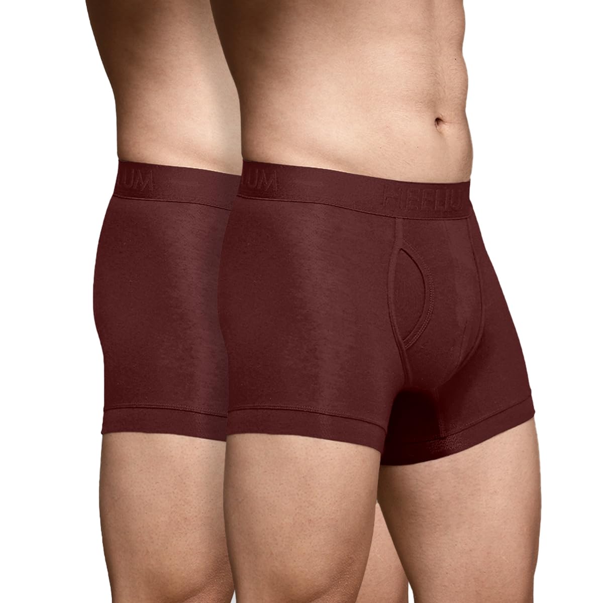 HEELIUM Bamboo Trunks for Men with Keyhole Fly | 3X Softer Than Cotton for All-Day Freshness | Soft & Durable Waistband | Easy Access Underwear for Ultimate Comfort