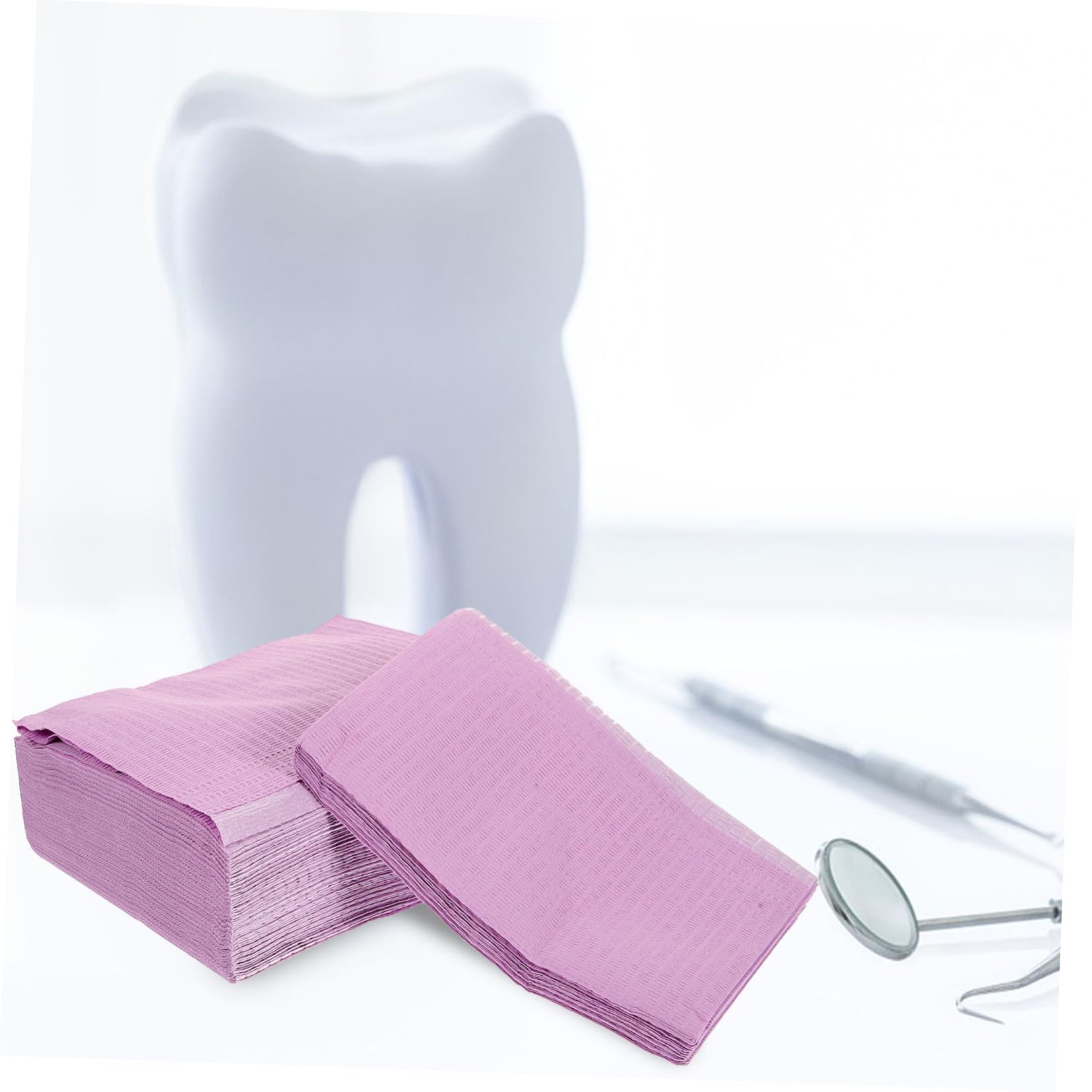 125 Blatt Einweg lätzchen Einweg schutzlätzchen aus Vliesstoff Lila Kliniktauglich Atmungsaktiv Hygienisch Praktische Anwendung für Zahnkliniken