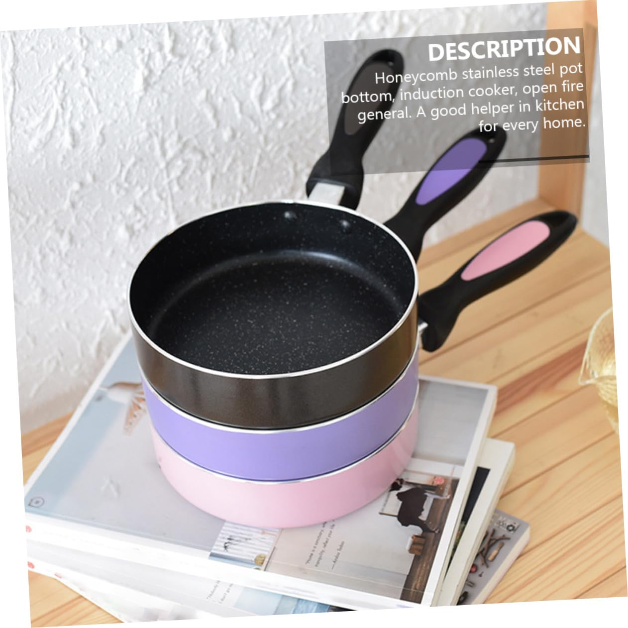 Aluminiumlegierung Antihaftpfanne Rosa 16cm für Eier und Pfannkuchen