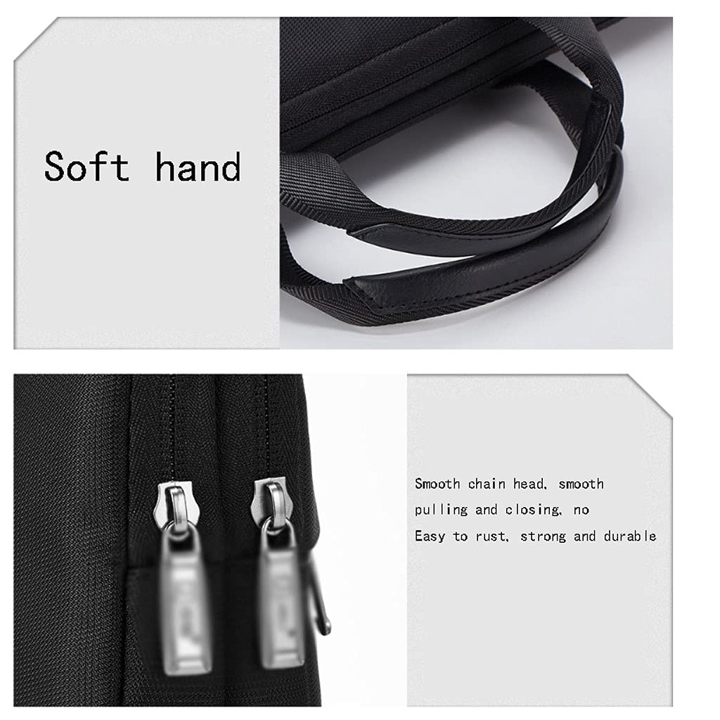 kieszeń na dokumenty File Folder Teczki Płótno Portable Dokument Tote Zipper A4 Torba Dokumentowa Black Business Casual Duża Pojemność Kieszeń Przenośna torba na dokumenty (Color : Black)