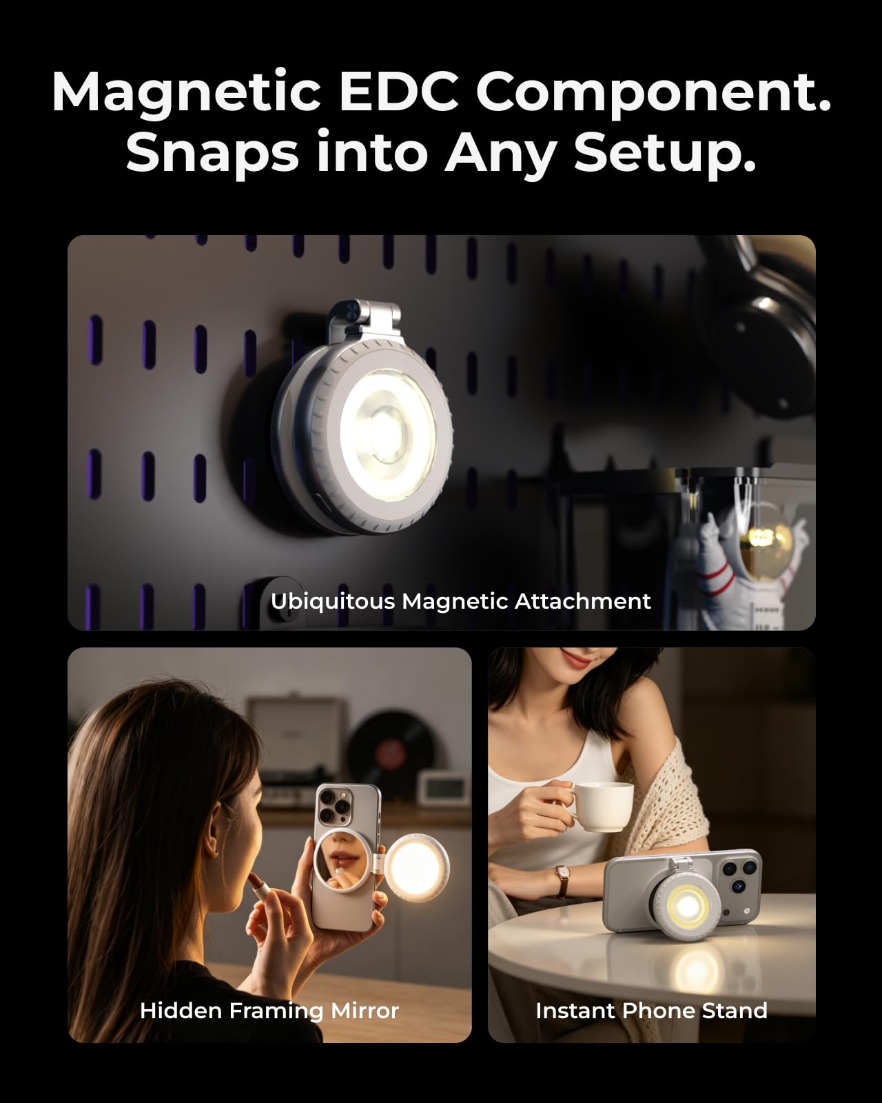 TELESIN Aura Zoom Fill Light, Luce Zoom Smartphone per Creator