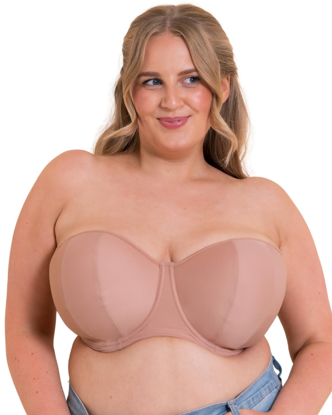 Curvy Kate Women's Beige Luxe Strapless Multiway Bra Underwired Lingerie In 36G
