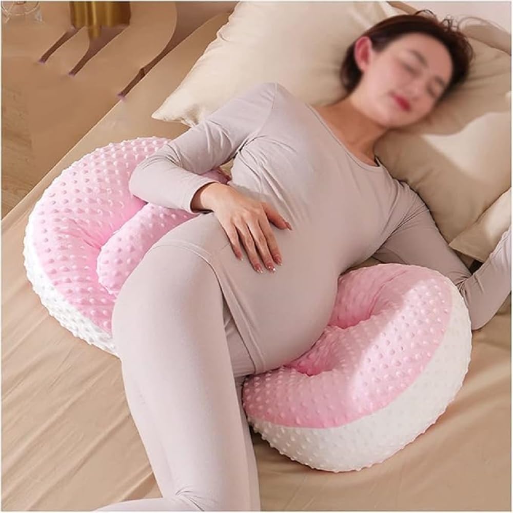 Pregnancy Maternity Pillow U Shaped Memory Foam Support Cushion for Belly Back Hips Legs - Soft Plush Cover Multi-Use Nursing Resting Sleeping Pregnancy Support Pillow Blue Pink-image-21