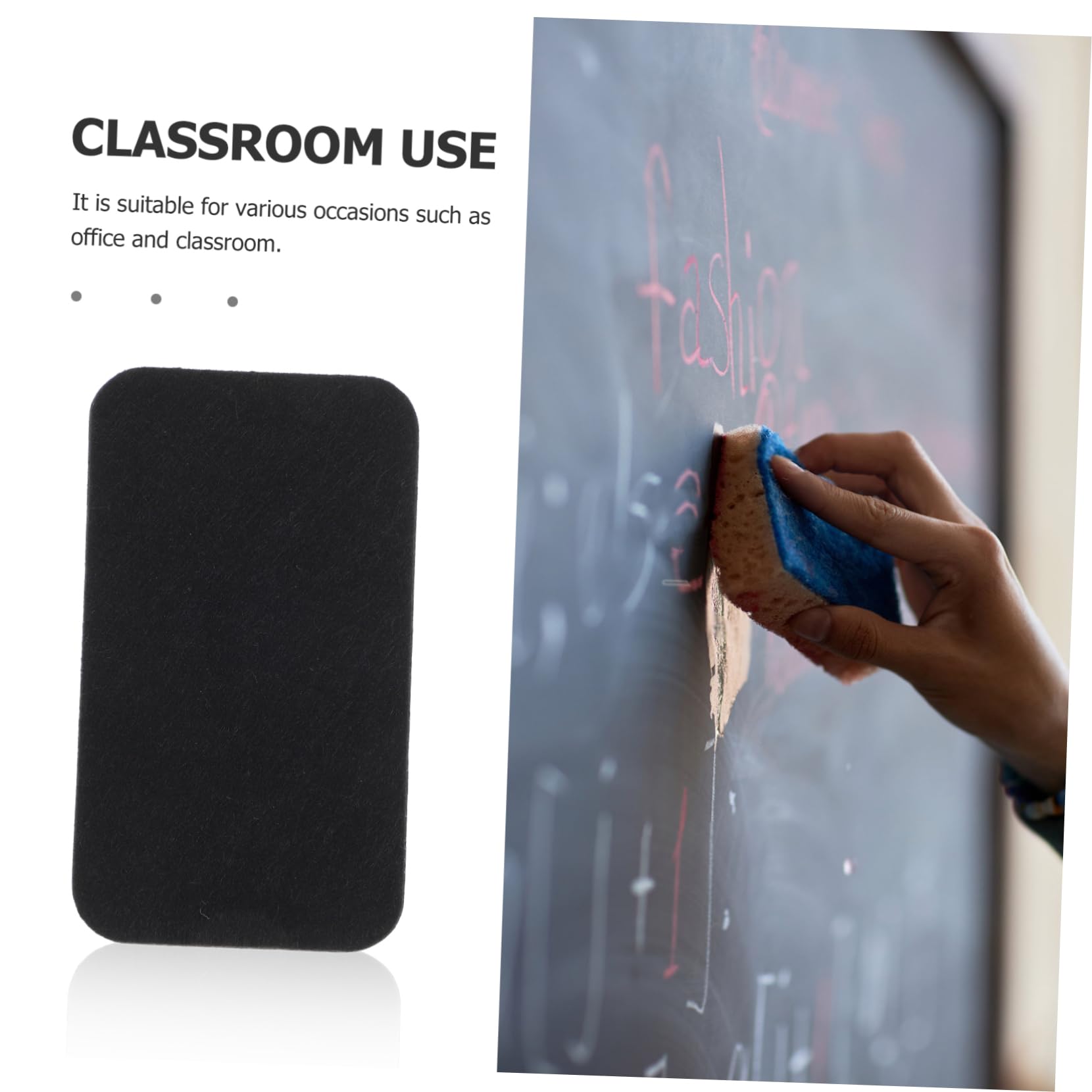 Housoutil 5 Sätze Magnetischer Tafelwischer Löschbar Tafelgitter Für Whiteboard-radierer Für Zu Hause Trockenlöscher Für Whiteboards Magnete Schwarz 12 Stück * 5