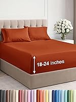 Vista 186 de Extra Deep Pocket Split King Sheets - 5 Piece Breathable & Cooling Bed Sheets - Hotel Luxury Bed Sheet Set - Soft, Wrinkle Free & Comfy - Easily