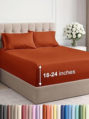 Extra Deep Pocket Queen Sheet Set - 4 Piece Breathable & Cooling Bed Sheets - Hotel Luxury Sheet Set - Ultra Soft, Wrinkle Free & Comfy - Easily Fits Extra Deep Mattresses - Deep Pocket Cream Sheets