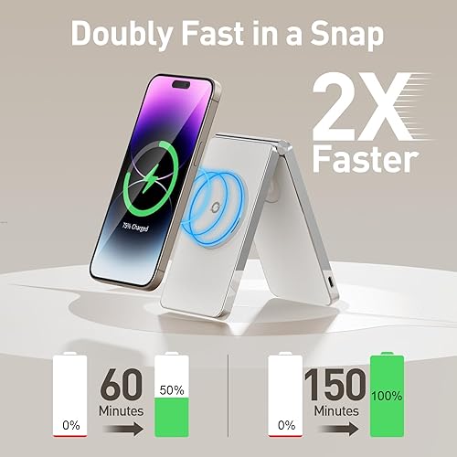 Miniatura 3 de Estación de carga magnética inalámbrica Mag-Safe 2025, carga máxima rápida 3 en 1 para iPhoneAir17 16 15 14 13 12 Pro Max Plus, soporte de cargador
