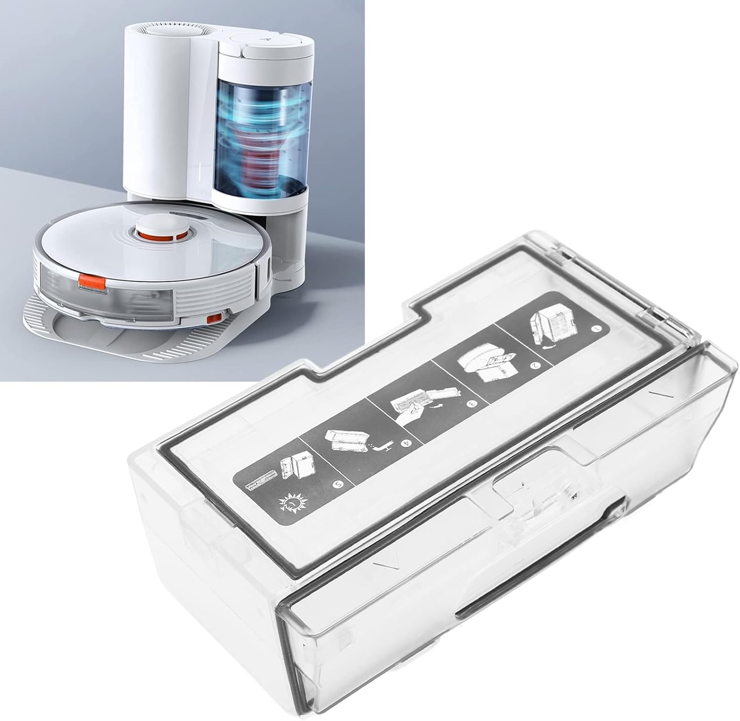 Dust Collection Box for Xiaomi S7 T7S T7S Plus G10 Floor Sweeping Robot Trash Collection Box Accessories