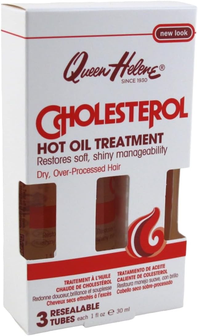 Queen Helene Cholesterol Hot Oil Treatment 3 Count 1 Ounce Tubes (Pack of 6)
