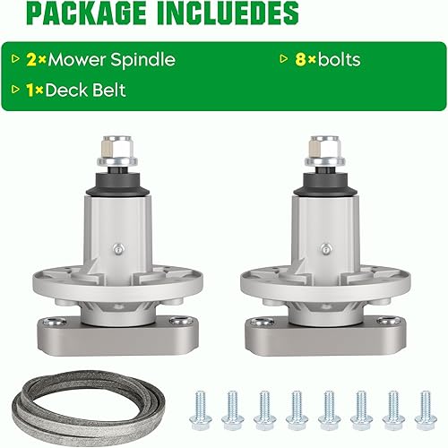 Miniatura 6 de Kit de reconstrucción de correa de husillo de 42 pulgadas para modelos John Deere L100 L108 L110 L111 L118 incluye 2 husillos GY20050 GY20785,