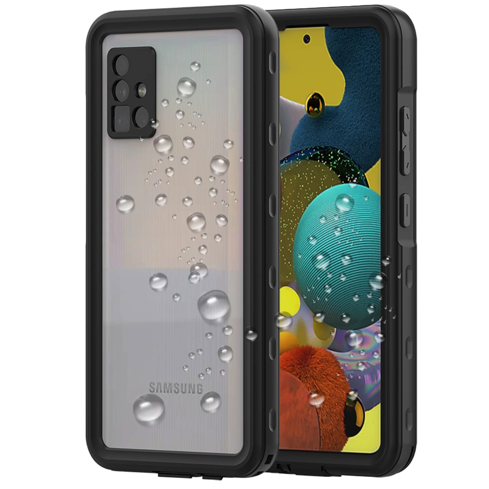 Case for Samsung Galaxy A51 5G (Non 4G Version), 360 Degree Full Sealed Underwater Cover with Built-in Screen Protector Shockproof Dustproof IP68 Waterproof Case