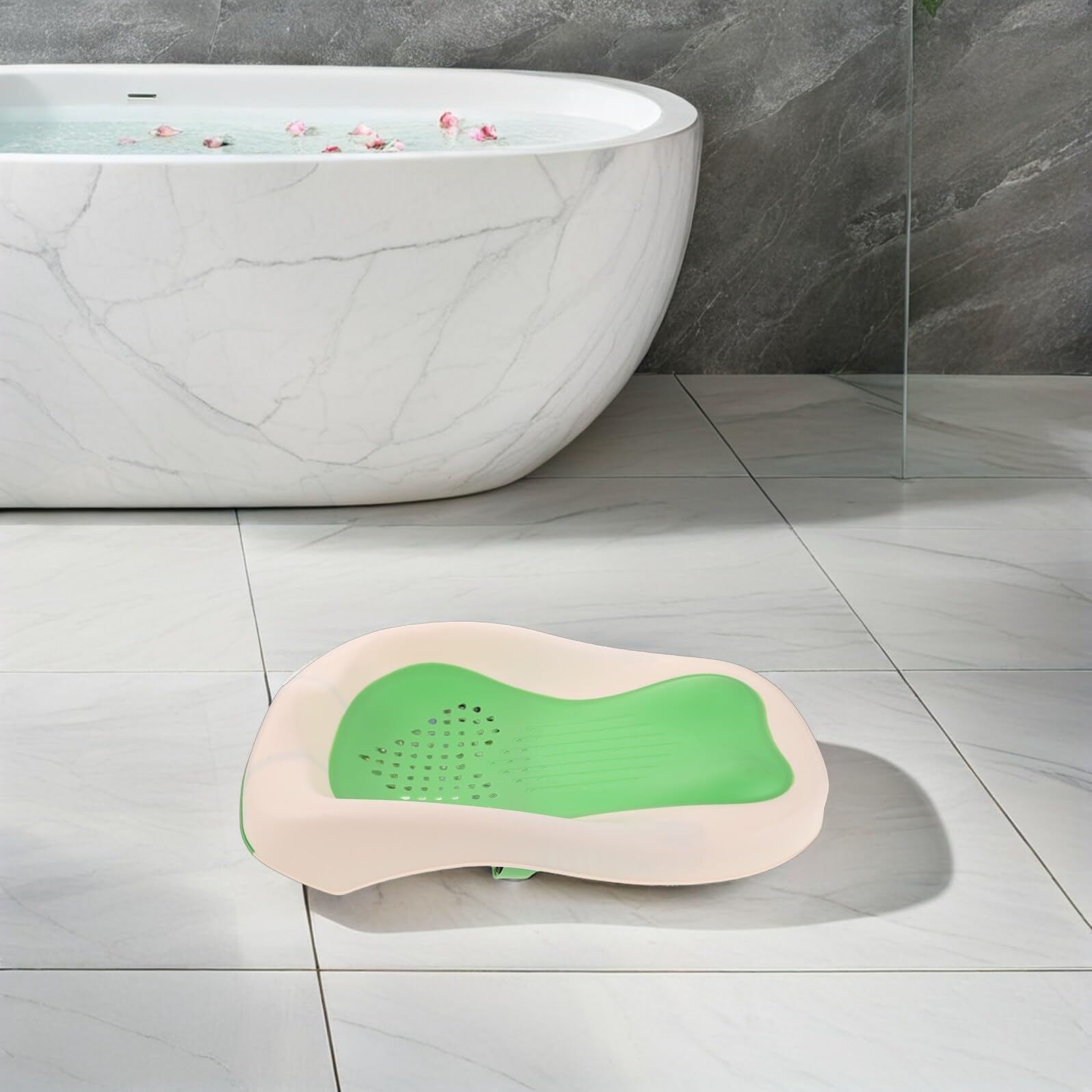UPKOCH Badewannensitz für Junge Mädchen Rutschfester Unterseite Sitz und Liegeposition Tragbar und Leicht Erhöhte Position für Hygiene Erleichtert Eltern das Baden