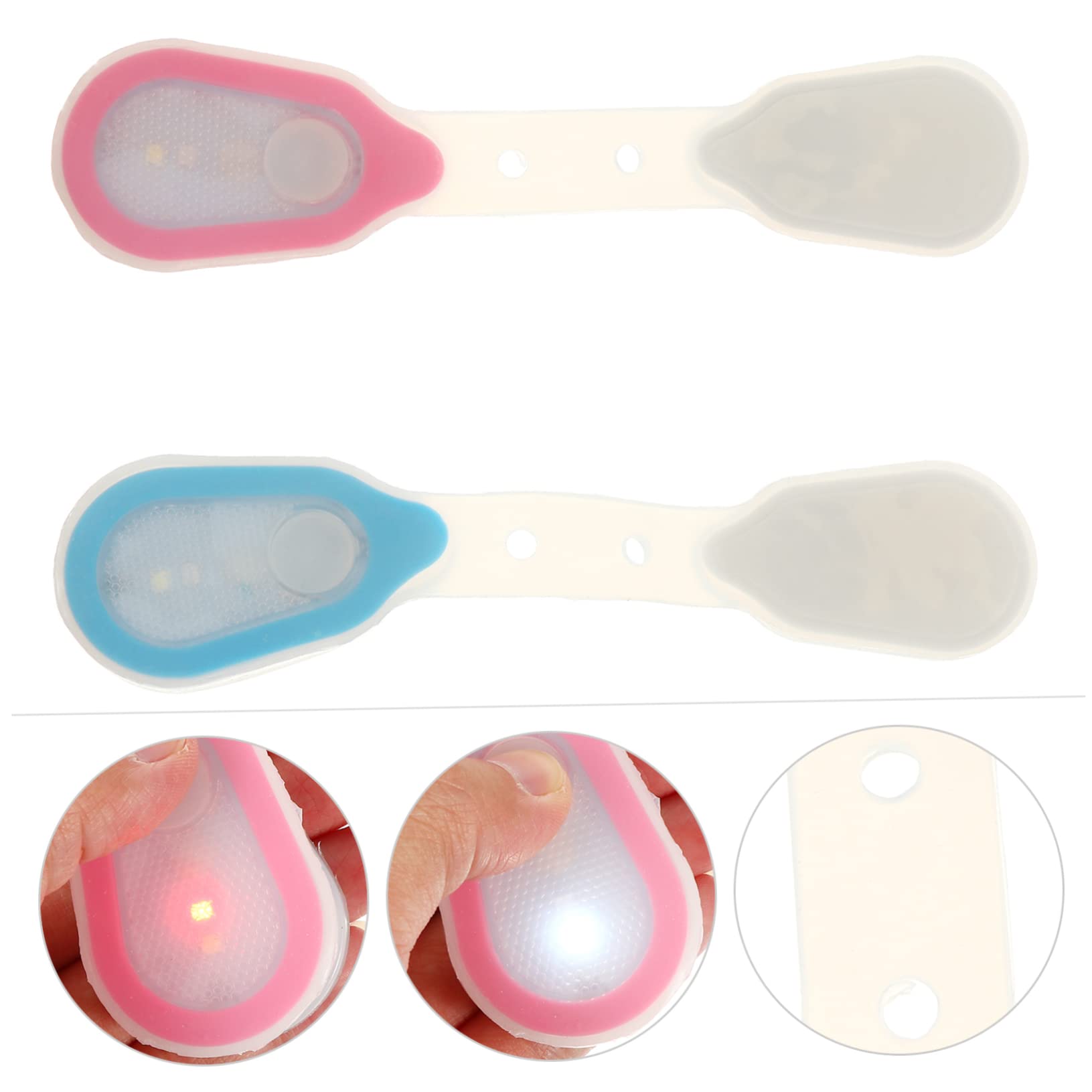 Toddmomy Night Outdoor Safety Lights 2 Pack Rechargeable Led Clip Lights for Running Hiking and Camping