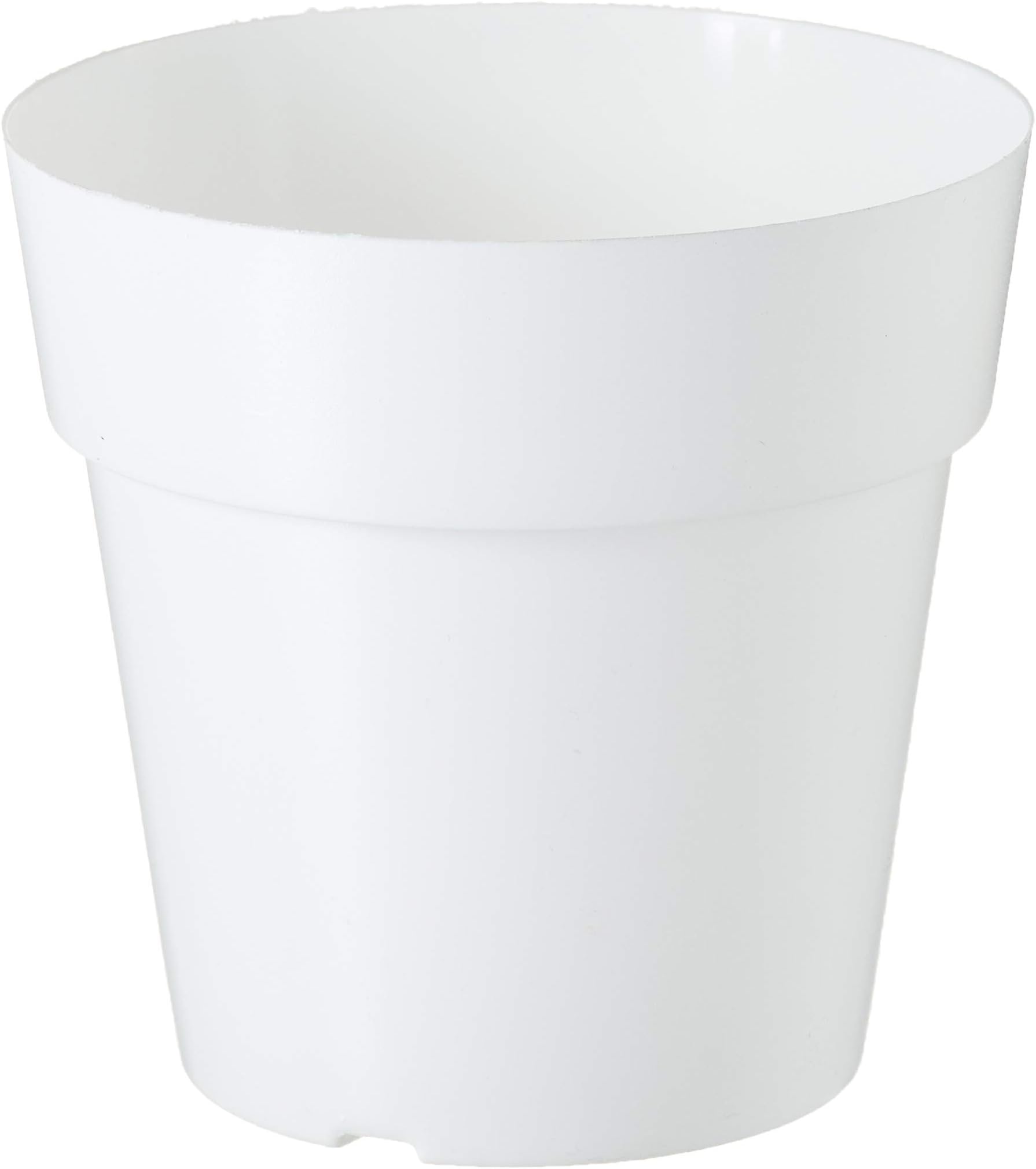 Klassic Plastic Diamond Round Pot Set (White, Pack of 4)
