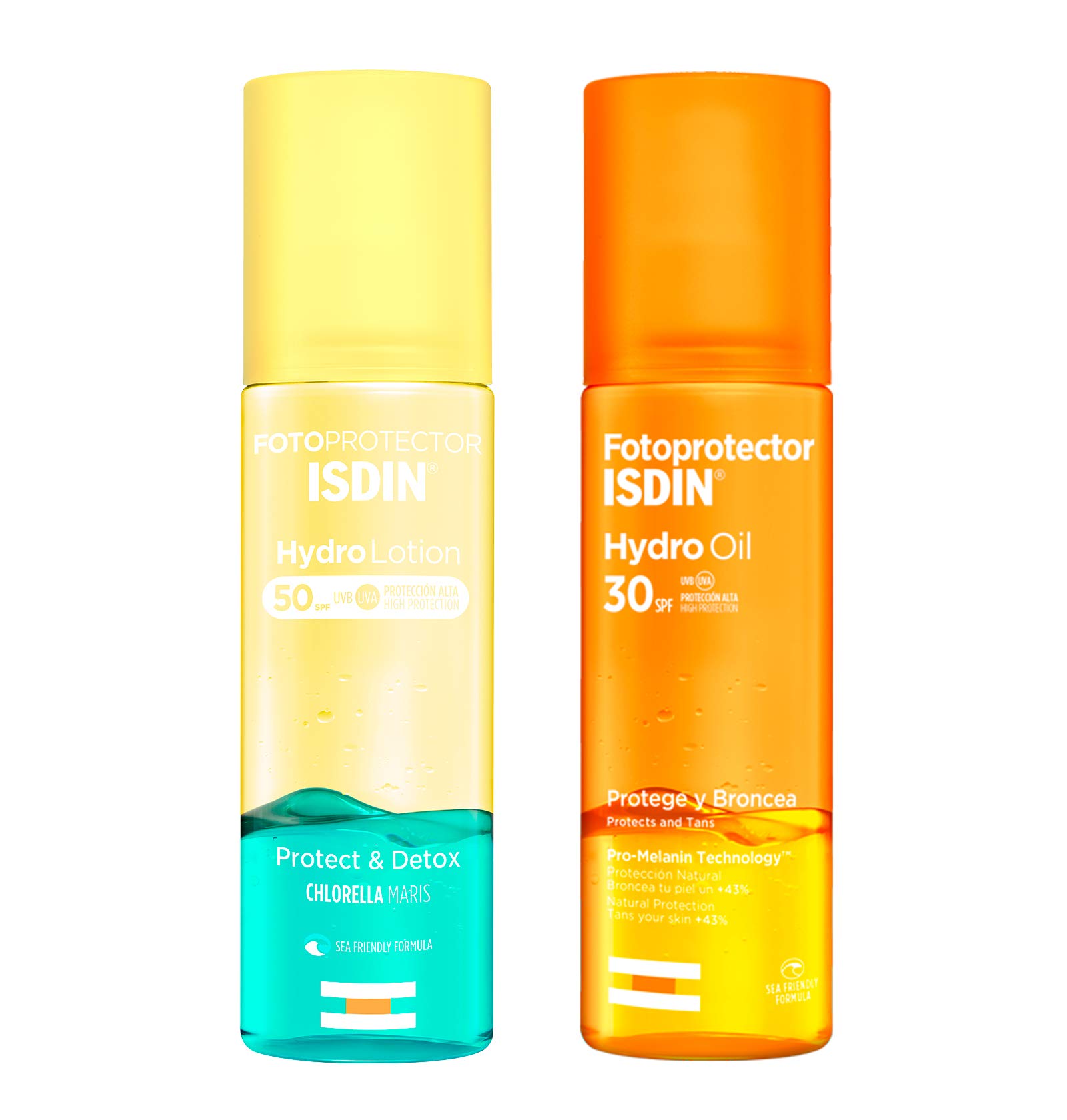 Fotoprotector ISDIN HydroLotion SPF 50 - Protector solar Corporal Bifásico, 200 ml + Fotoprotector ISDIN HydroOil SPF 30 - Protector solar corporal bifásico, 200 ml
