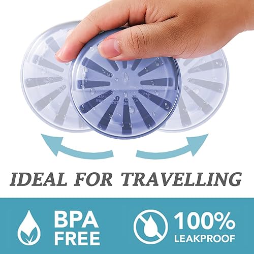 Miniatura 4 de Estuche de dentadura postiza, baño de prótesis absolutamente a prueba de fugas, práctico estuche de dentadura con colador para dentaduras,