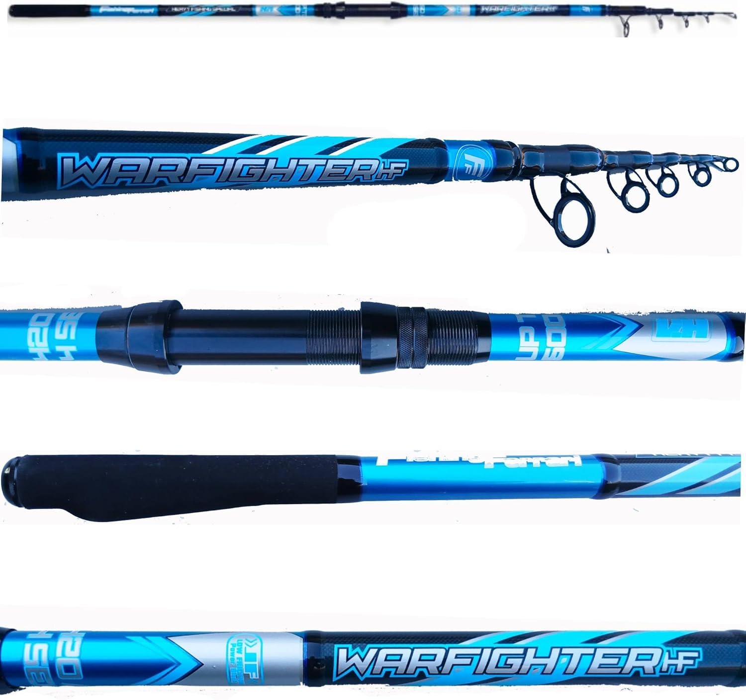 Canna Pesca Storione 4.20 Mt Lancio Max 500Gr Teleferica Mare Carbonio