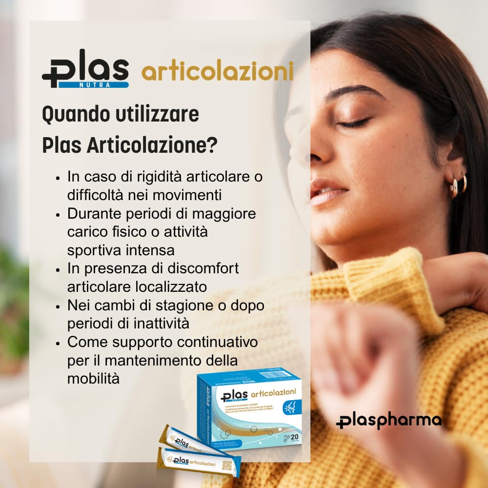 Articolazioni - Integratore con Glucosamina, Condroitina, Boswellia 600 mg, Acido Ialuronico, Collagene Tipo II, Vitamina C - 20 Stick Pronti all'Uso, Gel Bio-Enhancer® Brevettato, Vegano