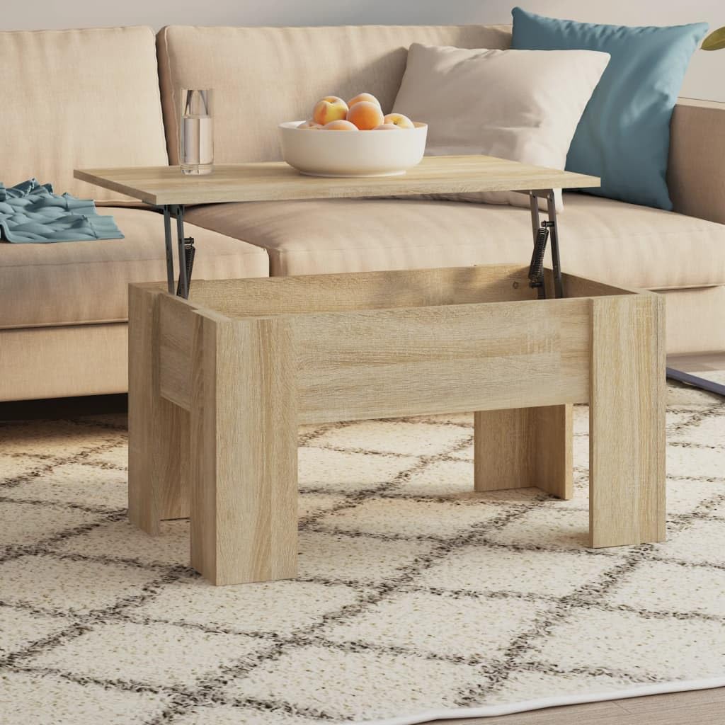 Couchtisch Sonoma-Eiche 79x49x41 cm Holzwerkstoff, Couchtisch, Wohnzimmertisch, Beistelltisch - für Wohnzimmer und Büro - Mittelpunkt für Ihr Zuhause