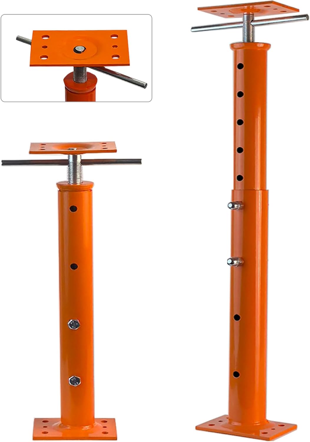 House Floor Jacks, 19"-38" Heavy Duty Screw House Jack, Basement Floor Jacks Post Pole House Jacks for Lifting & Leveling, Telescoping Support Jacks for Beam Repair and Crawl Space Shoring