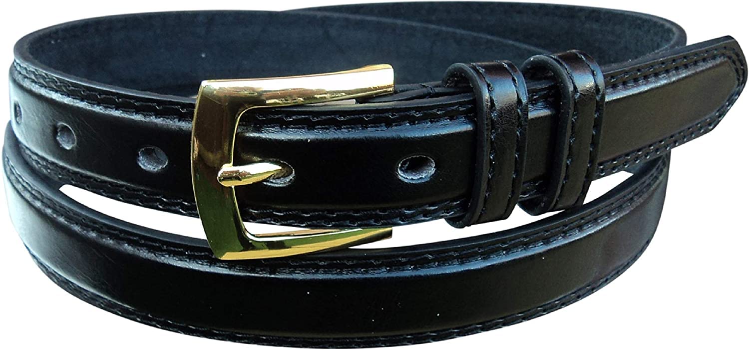 Sobo Leather Men's Black Leather Lined Belt, Belts For 1" Wide, Stylish Belt For Special Occasions Or Work (, L)