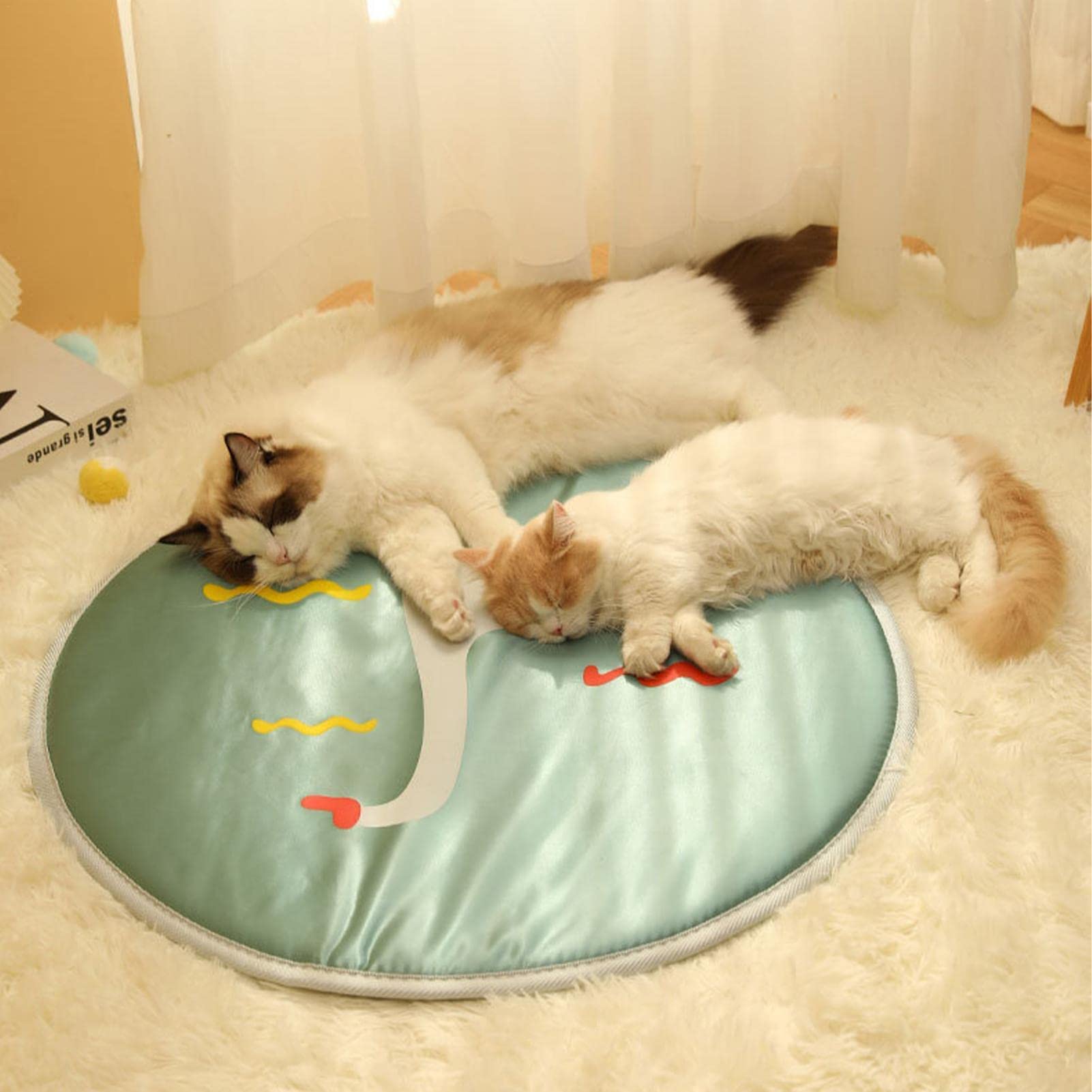 Almohadilla térmica for gatos |Almohadilla térmica for gatos a prueba de agua con lindo pato Animal - Manta eléctrica cálida for mascotas en interiores for gatos y perros al aire libre Met Safety List