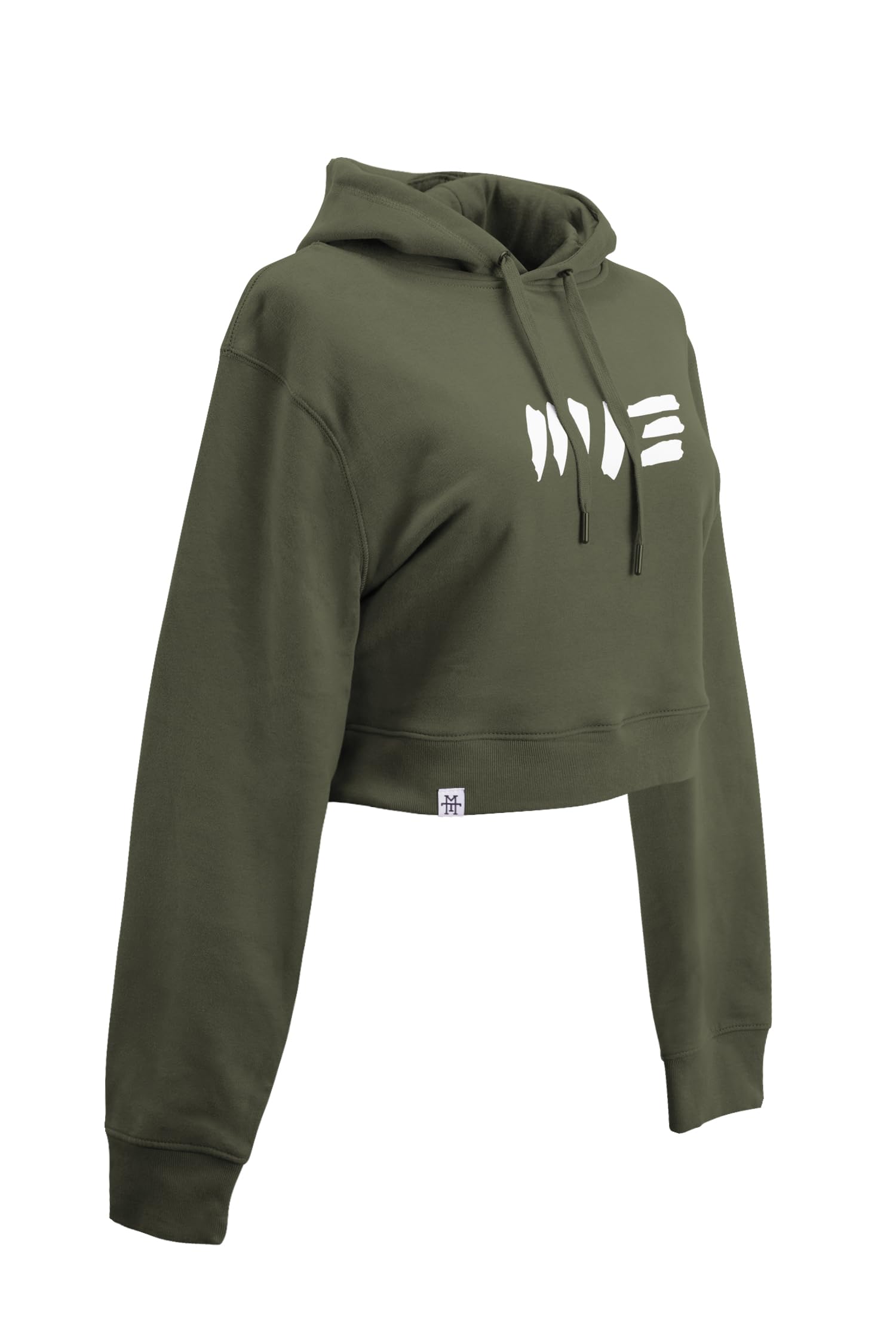 Manufaktur13 Oversize Crop Hoodie - Kapuzenpullover, Cropped Sweatshirt, Crop-Top Pullover für Damen/Frauen, Kordeln aus Metall, Bolero