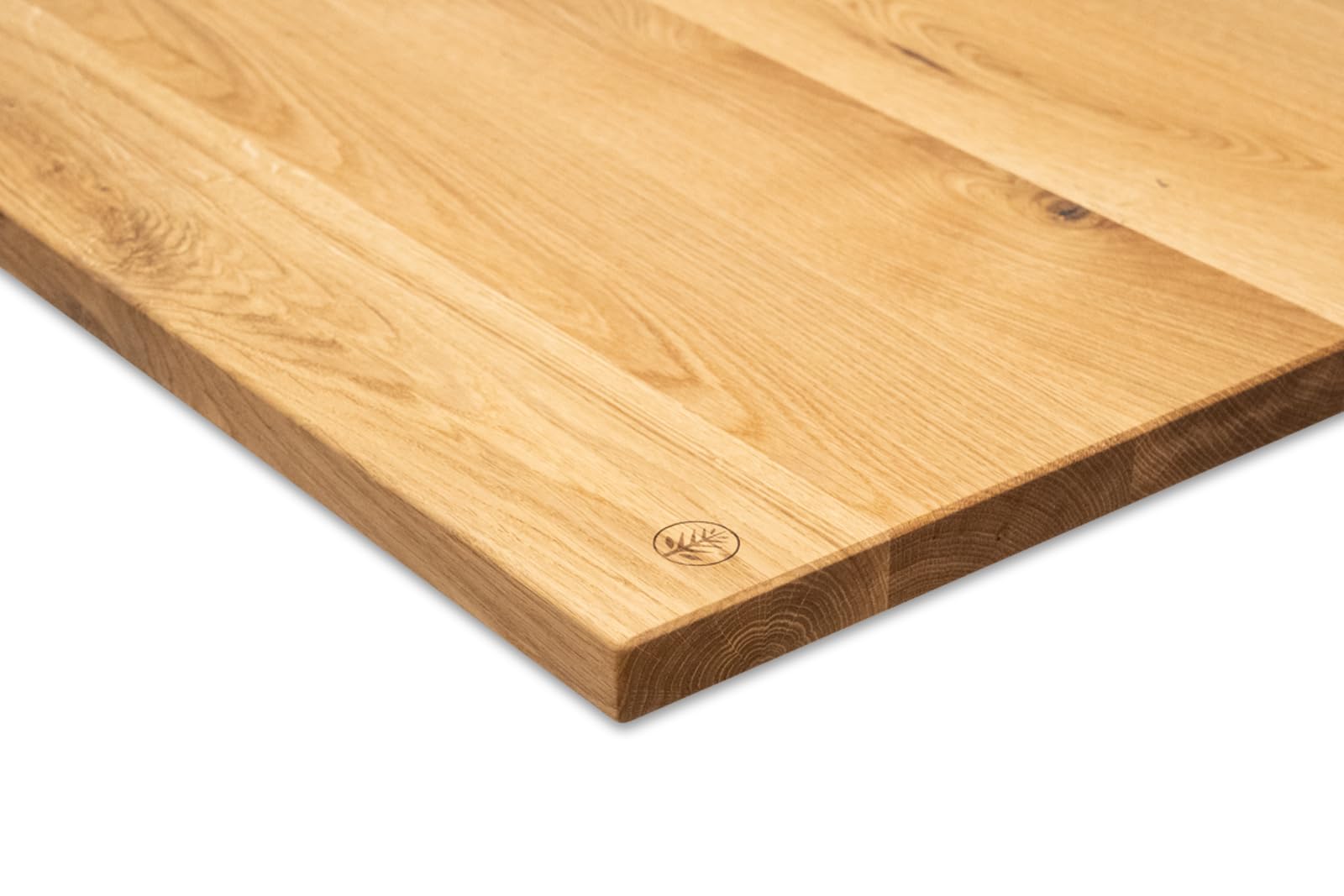 Tischplatte Schreibtischplatte Wildeiche Massivholz gerade Kanten (160 x 70 cm)