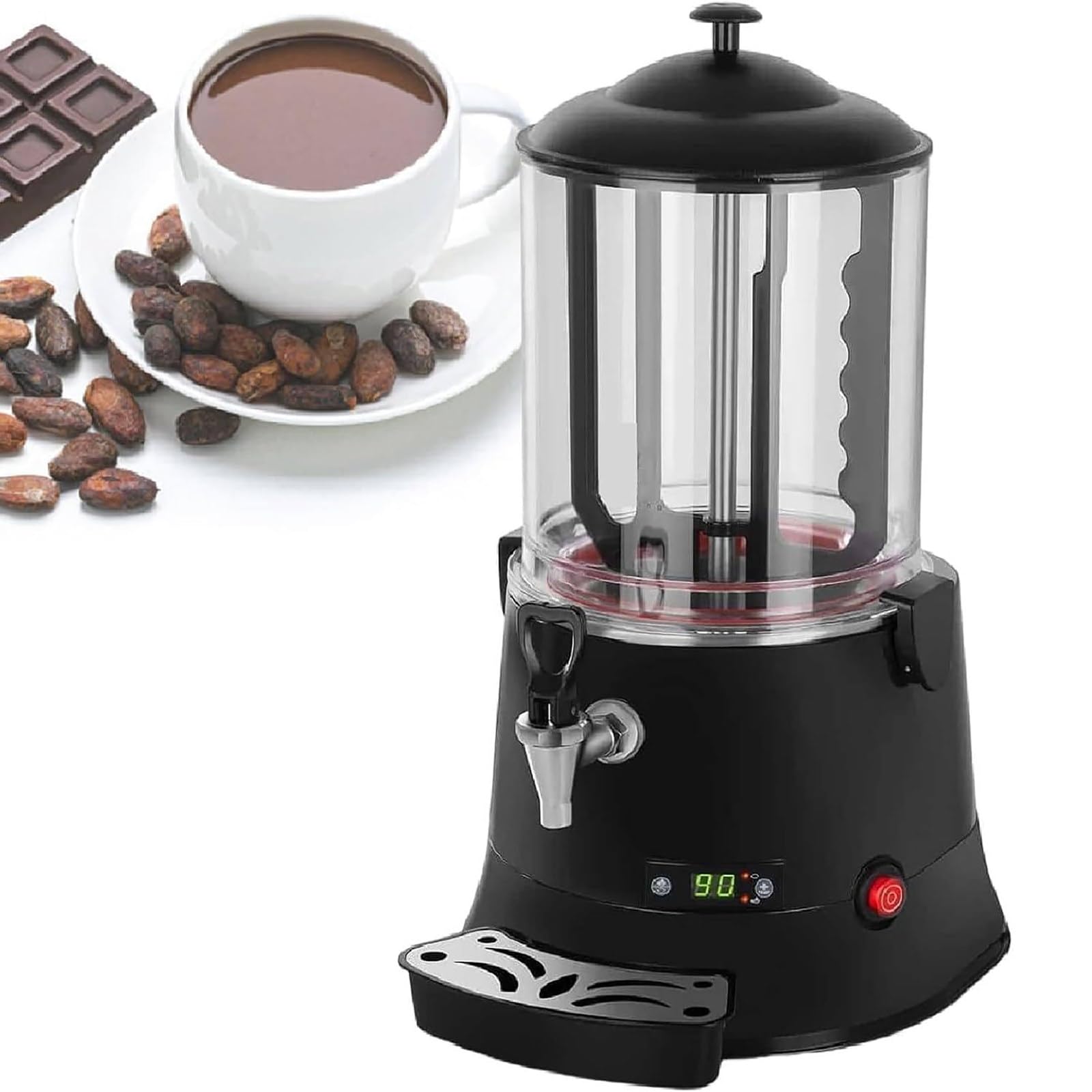 MYUYEE Commercial 10L Hot Chocolate Dispenser Machine,Chocolate Tempering Machine,Electric Chocolate Beverage Making Machine