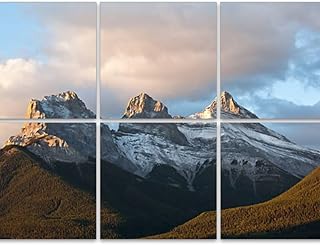 6 Pack Art Acoustic Panels, 48x72 Inch Three Sisters Mountains Soundproof Wall Panels, Decorative Sound Absorbing Panels For Home & Office