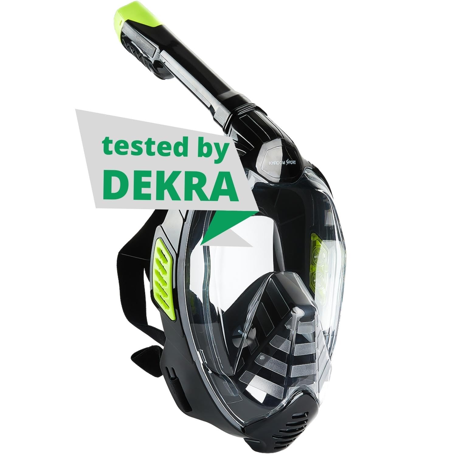 Khroom Máscara de esnórquel Segura para CO2 Probada por DEKRA máscara Facial Completa | Seaview X - máscara de Buceo para Adultos y niños