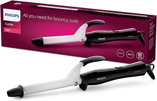 Philips Hair Curler with 16MM Barrel | Ceramic Coated Barrel for Long-Lasting Bouncy Looking Curls | Fast Heat Up | BHB862/00