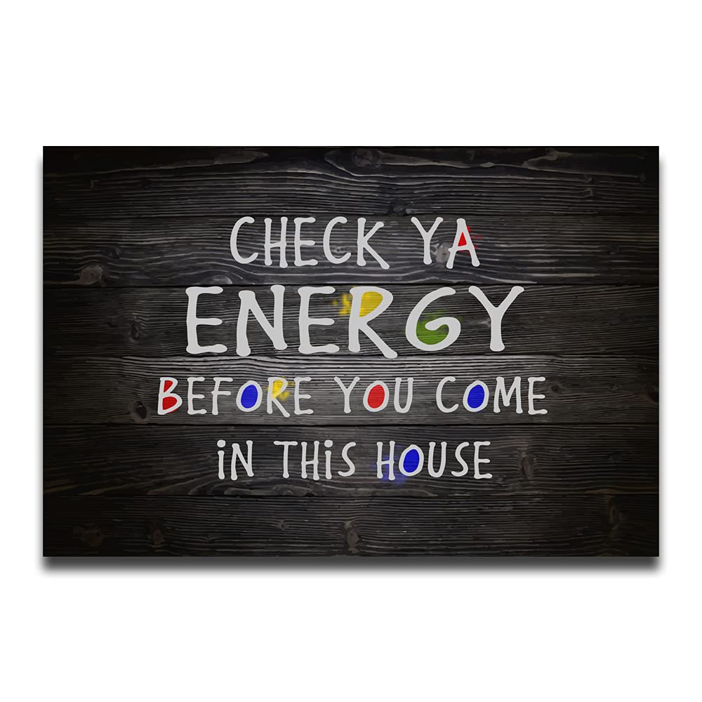 Welcome Door Mat,Indoor Doormat -Check Ya Funny Front Door Mats Home and Office Decorative Entry Mat Non-Slip Rubber 60 x 40 cm