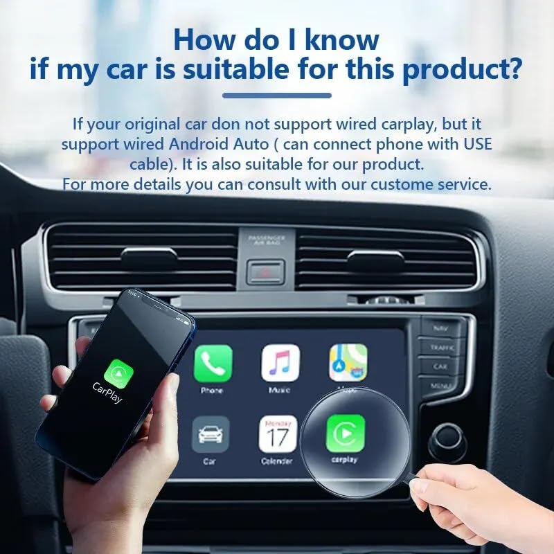 Image of CarPlay Ai Box 8+128G Android 13 Wireless Carplay Android Auto QCM6125 8-Core CPU 4G LTE for VW Audi Kia Fiat