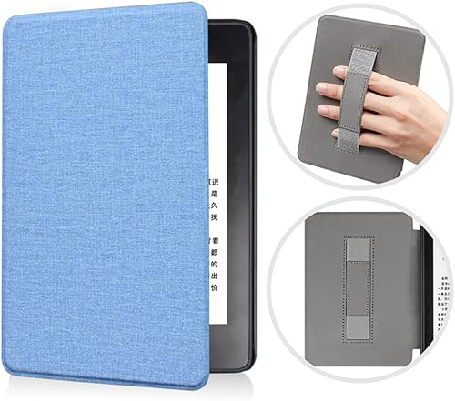 Miniatura 7 de Funda para Kindle de 11 generación de 6" (versión 2022, modelo C2V2L3), funda de tela delgada y ligera y duradera con correa de mano y apagado y