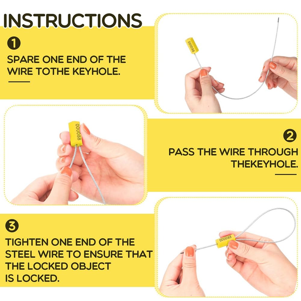 120 Sigilli Di Sicurezza In Metallo Numerati - Sigilli Antimanomissione Verde Per Cavi, Rimorchi E Container - Foto 4
