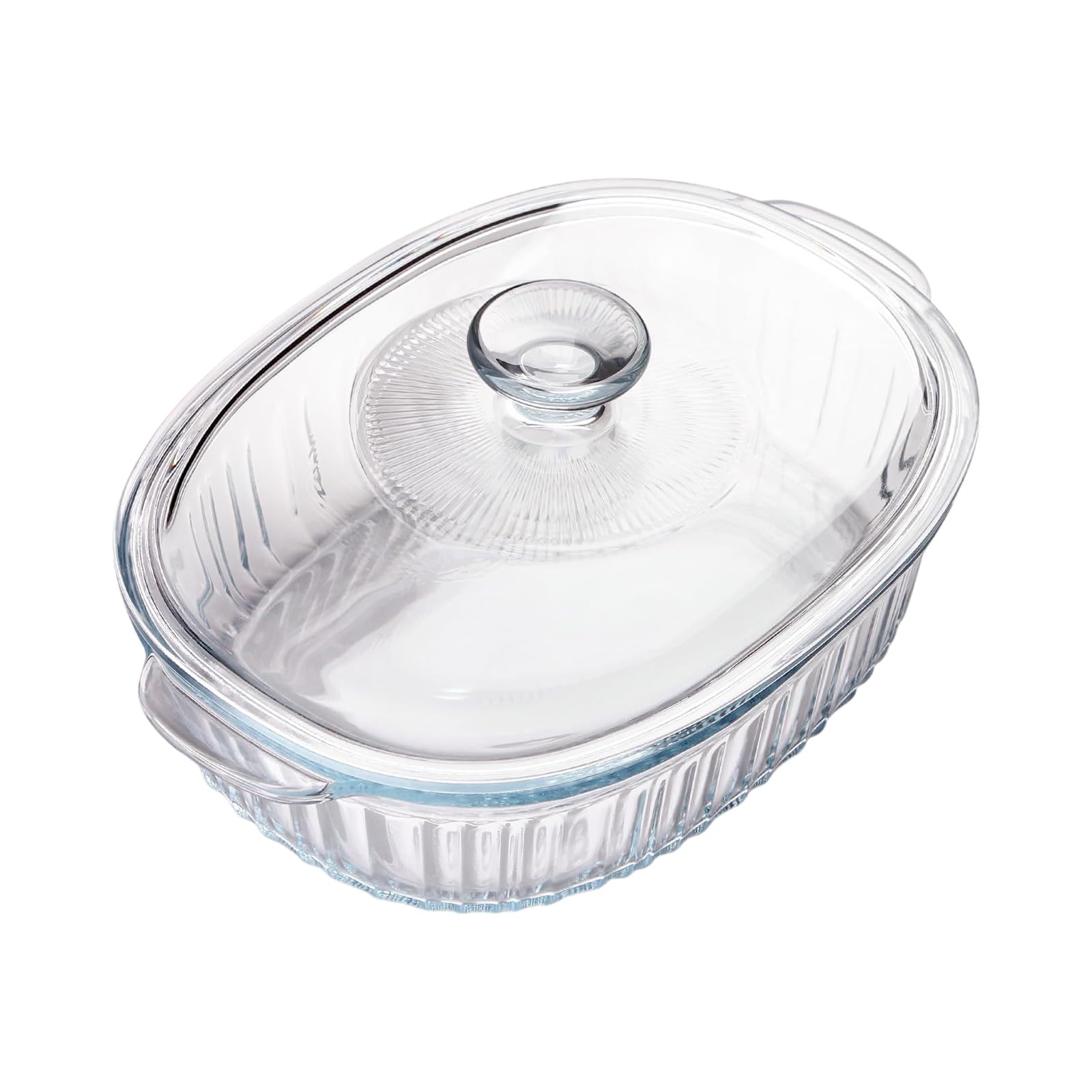 Ekoama Borosilicate Glass Casserole With Lid Microwave And Oven Safe Bakeware For Baking Serving And Storing Food