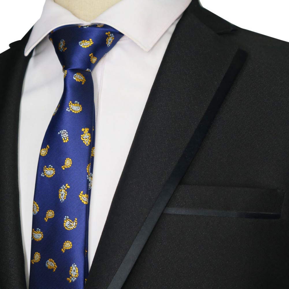 Cravate New Skinny 6Cm motif paisley floral idée cadeau élégante pour homme GT-61