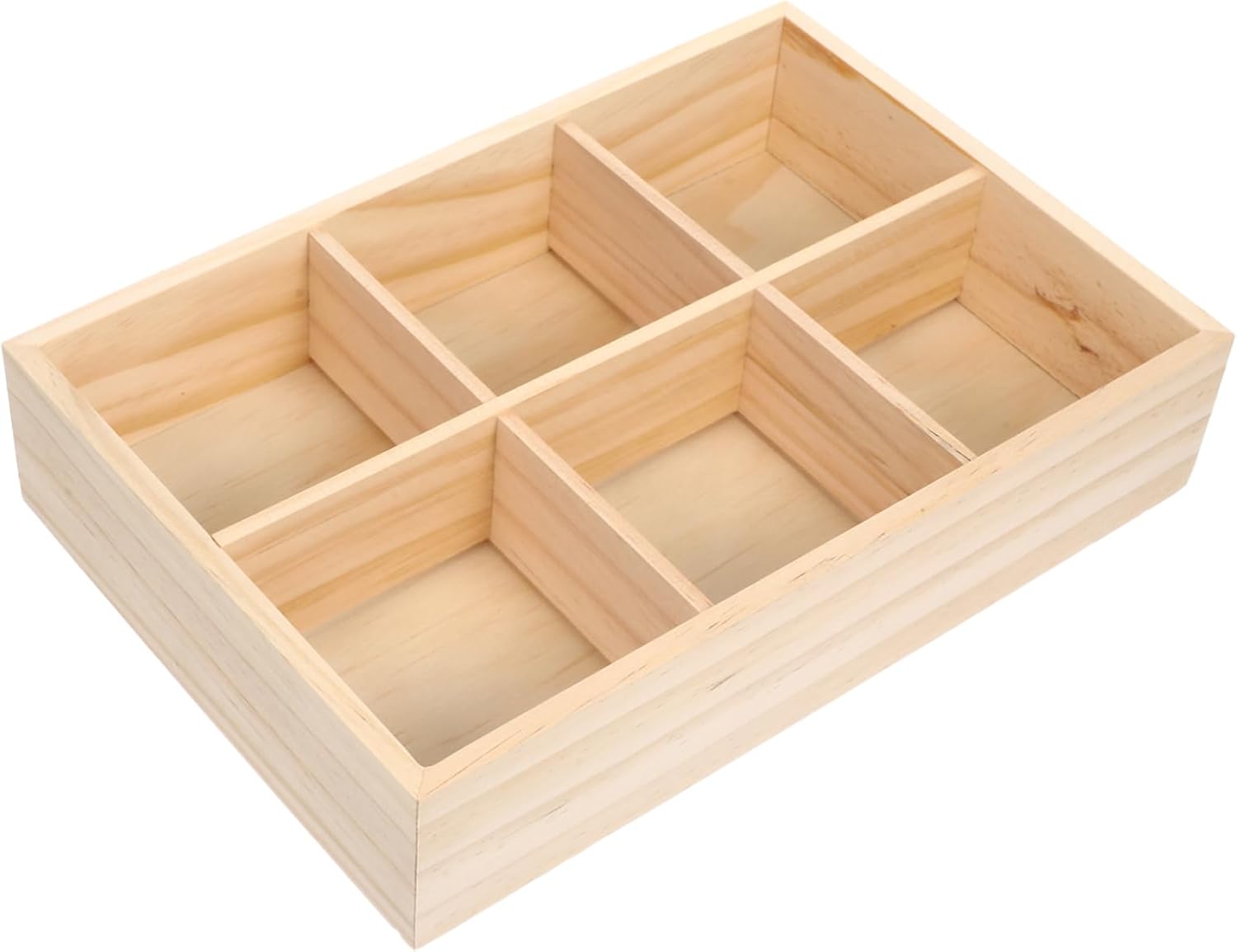Wooden Tea Bag Storage Organizer Compartments and Compact Tea Bag Holder for Home and Use