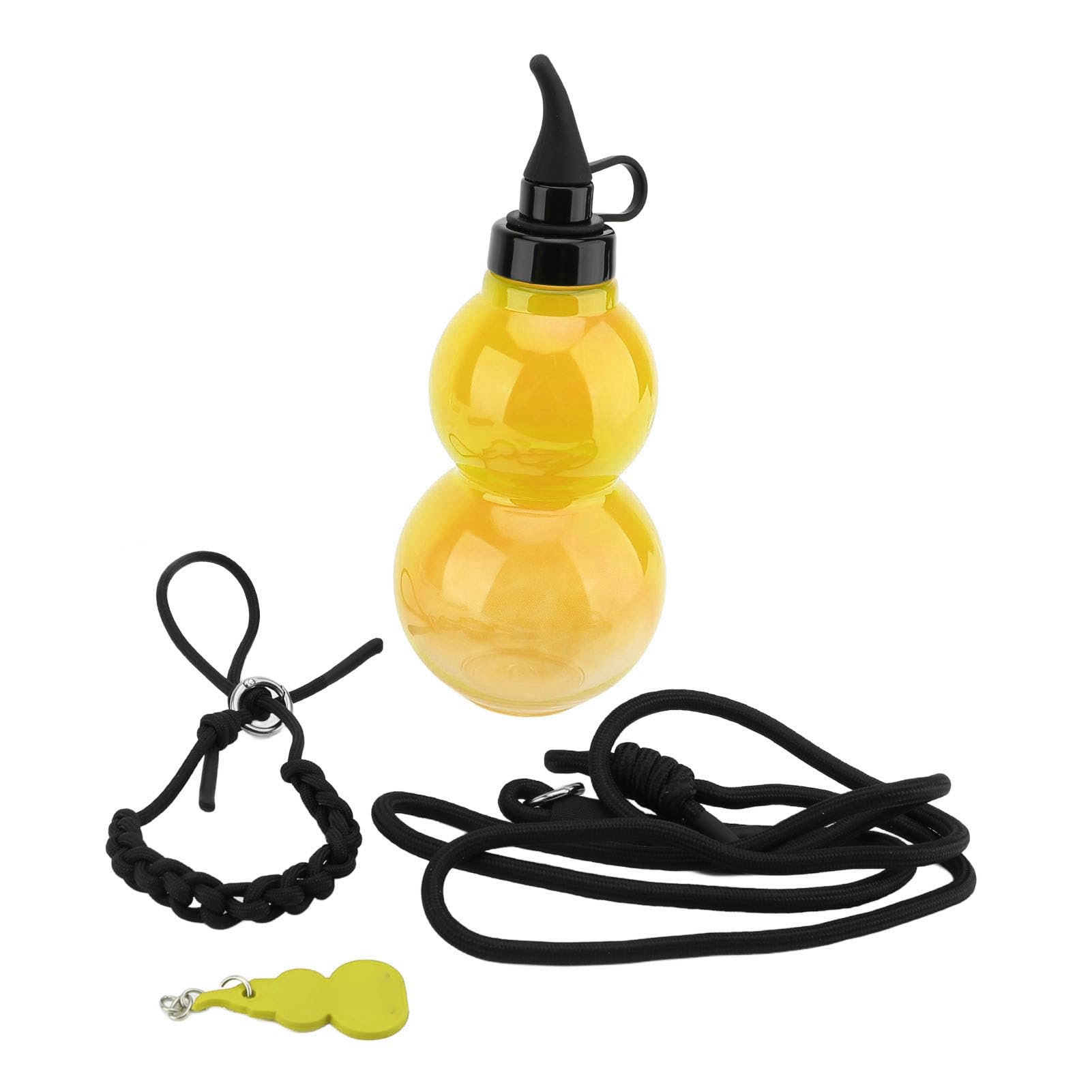 Gourd Sports Water Bottle 800ml Drop Proof Leak Proof Portable Gourd Drinking Bottle Travel (Yellow)