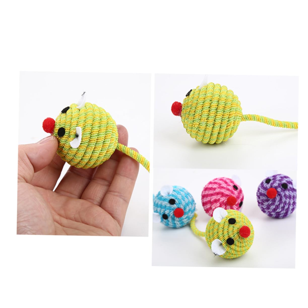 Kisangel 15 Piezas Juguetes para Gatos y Ratones Divertido Gato de Juguete Juguetes de Colores Cuerda Elastica Juguete para atrapar Gatos Juguete para Gatos Gato Mascota ratón Gato